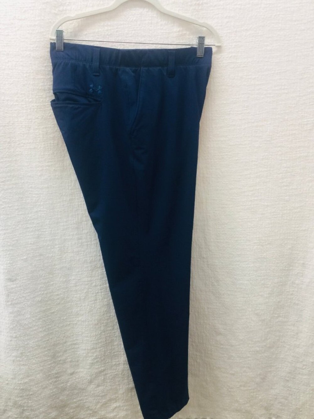 Under Armour Mens Golf Pants 38x32 Navy Blue Active Performance Stretch Chino